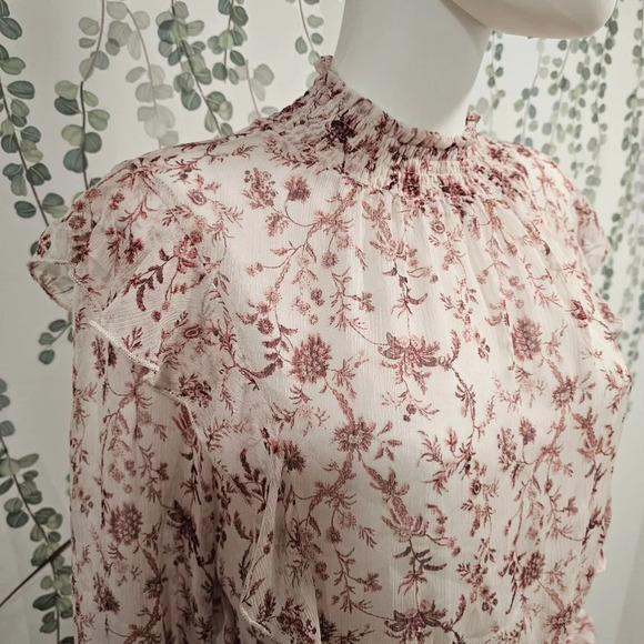 Minkpink Melanie Floral Chiffon Ruffle Dress Size XL - Picture 4 of 12